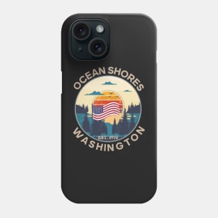 OCEAN SHORES WASHINGTON USA FLAG Phone Case