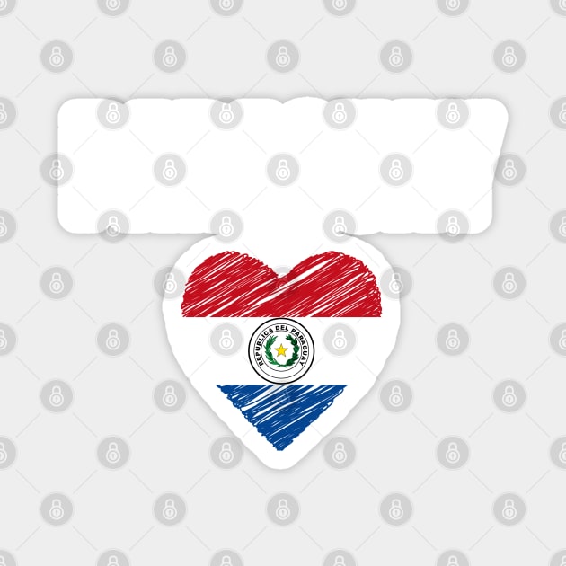 Paraguay flag, Paraguay heart Magnet by eka123