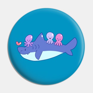 Shark and Octopi Pin