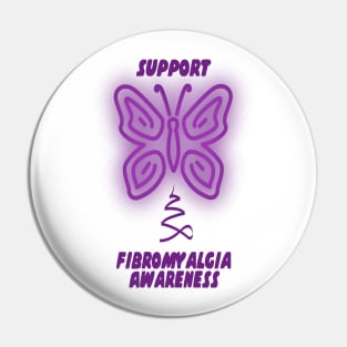 Fibromyalgia Support Awareness Pin