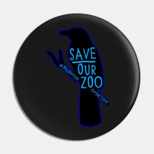 Save Our Zoo bird outline Pin