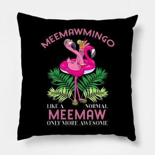 Meemawmingo Meemaw Flamingo Love Grandma Grandmother Gramma Pillow