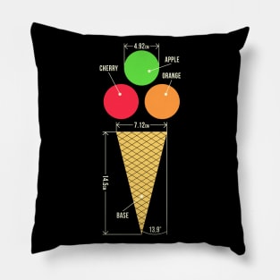 Technical Drawing Ice Cream Pillow