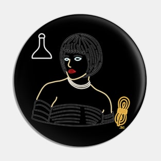 Mrs. White - Neon Portrait Pin