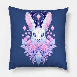 Jackalope Pastel Goth Pillow