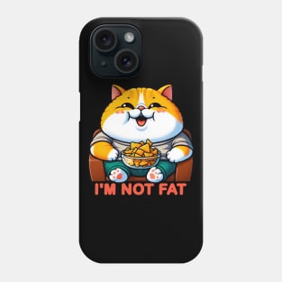 I Am Not Fat meme Exotic Shorthaired Cat Couch Potato Nachos Phone Case