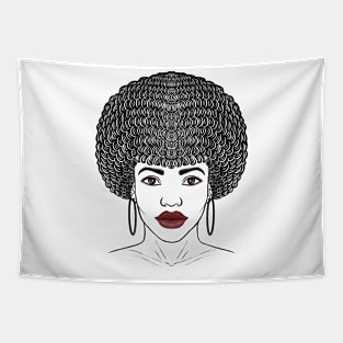 Afro girl Afro woman Afro queen beautiful Afro girl Tapestry