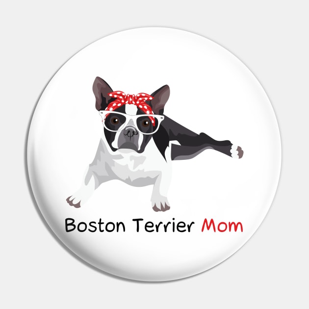 Boston Terrier Mom Bandana Pin by magazin