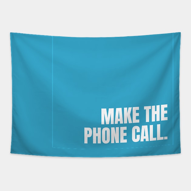 Blue Make The Phone Call Tapestry by April Twenty Fourth