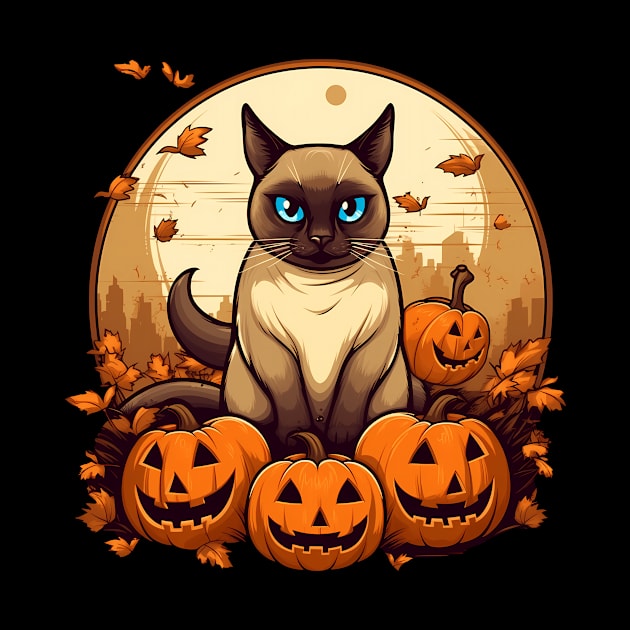 Siamese Cat Halloween, Cat Lover by dukito