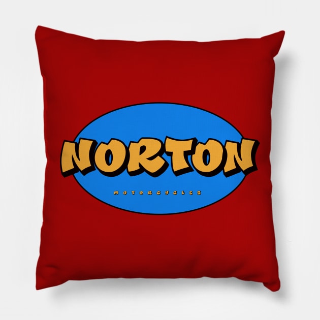 Norton Motorcycle Pillow by Shiyi Studio