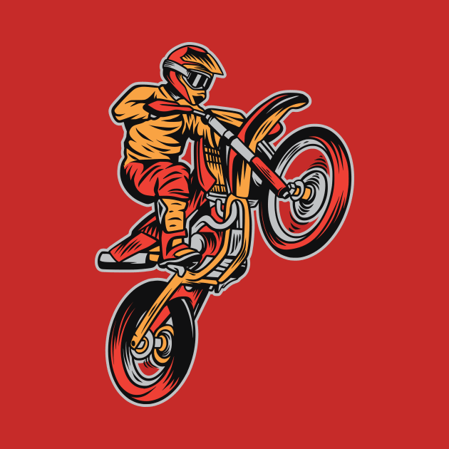 Dirt Bike Popping a Wheelie by SLAG_Creative