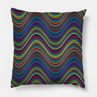 Striped Wave Pattern Pillow