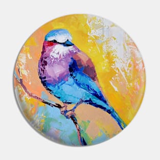 Conceptual abstract painting of a bird. Pin