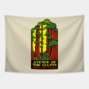 Vintage Avenue of the Giants Souvenir Design Tapestry