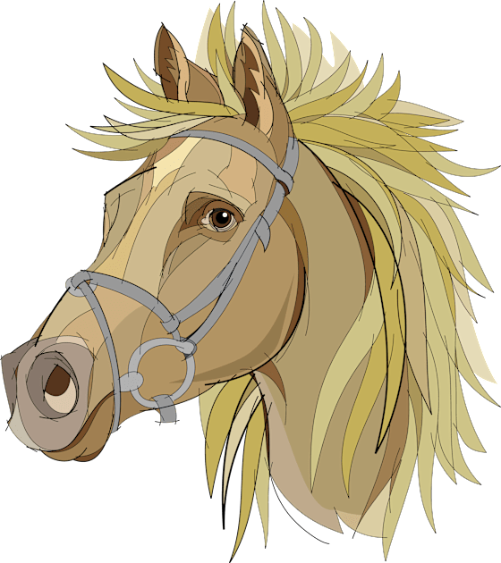 head of cute horse Kids T-Shirt by Artist Natalja Cernecka