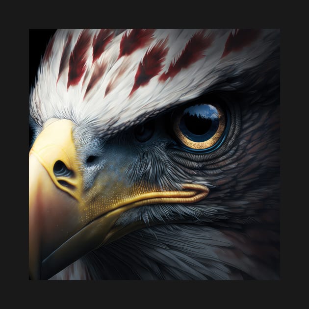 USA, Bald Eagle, America, American Flag, by thewandswant