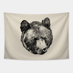 Brown bear portrait Tapestry