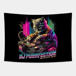 DJ Purrfection Cat DJ Tapestry