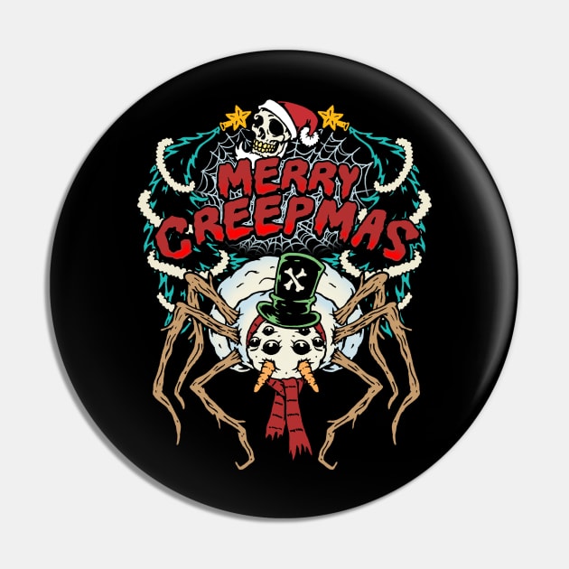 Merry Creepmas Horror Pin by MonstersandMartians