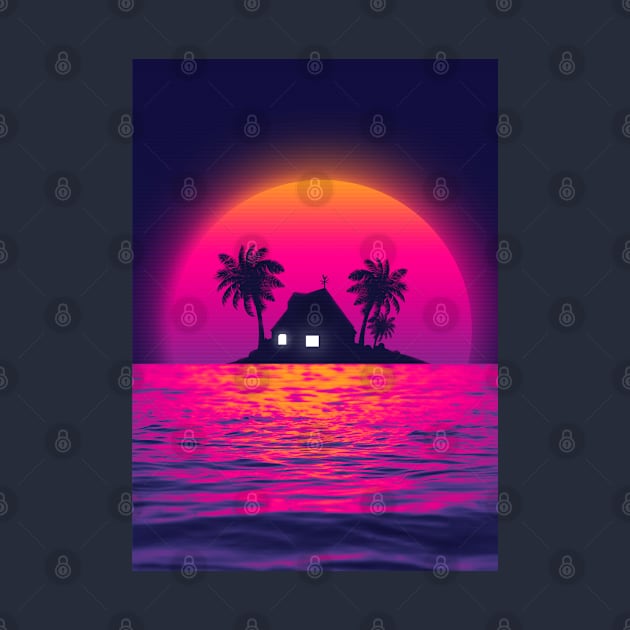 Kame house sunset by mrcatguys