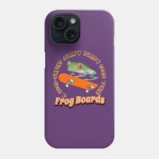 Funny Cute Red Eyed Tree Frog Riding Skateboard Phone Case