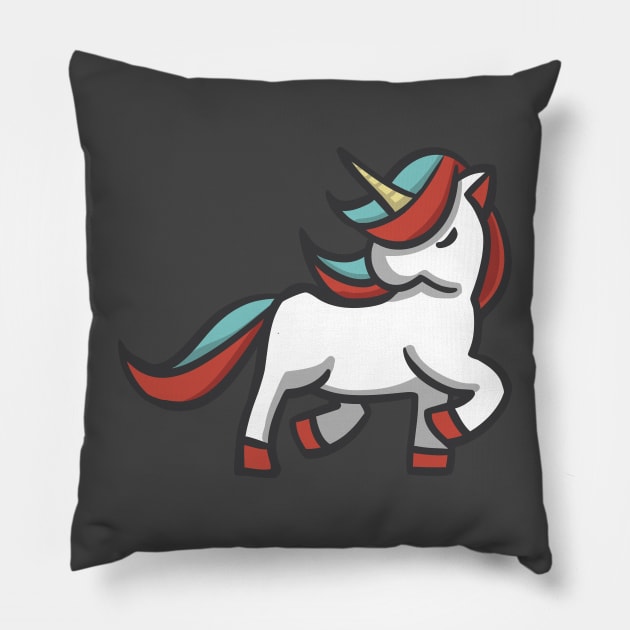 cute unicorn Pillow by maricetak