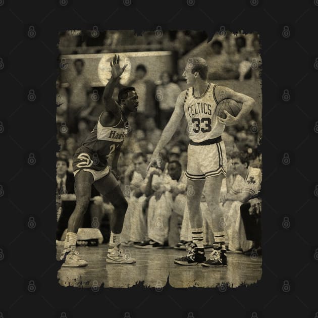 Larry Bird vs Dominique Wilkins '1988' by MJ23STORE