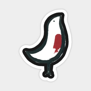 Little red-breasted bird (cut-out) Magnet