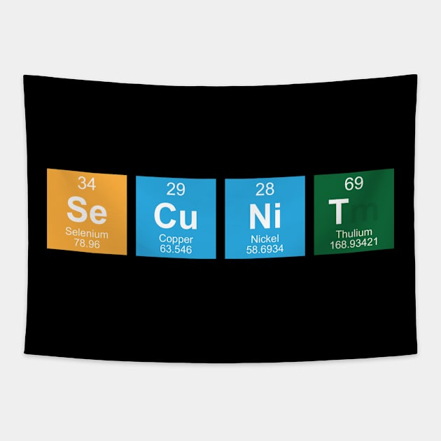 Murderbot Diaries SecUnit Periodic Table Elements Tapestry by jutulen