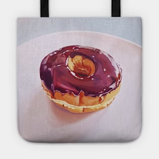 Chocolate Dip Donut Painting Tote