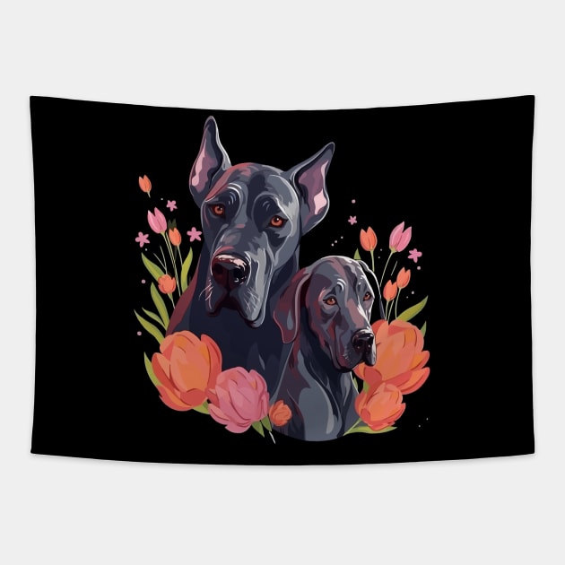 Great Dane Mothers Day Tapestry by JH Mart