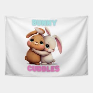 Bunny cuddles hugs Tapestry