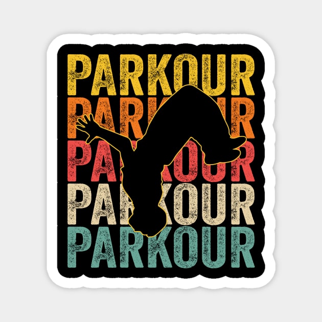 Parkour Free Running Training Traceur Retro Magnet by Wakzs3Arts