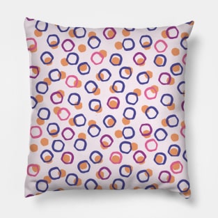 Funny blue, pink and violet dots Pillow