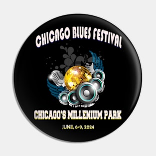 CHICAGO BLUES FESTIVAL T SHIRT Pin