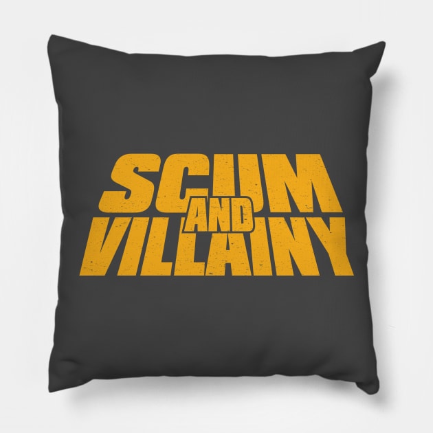 Scum and Villainy distressed Logo Pillow by LeftCoast Graphics