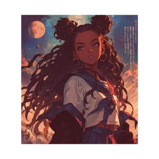 Melanated Anime Girl T-Shirt