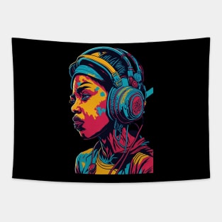 Music Retro Art Tapestry