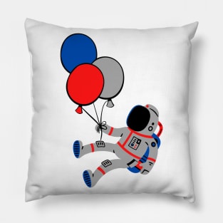 Astronaut With Balloons Pillow