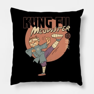 Kung Fu Meowster Pillow