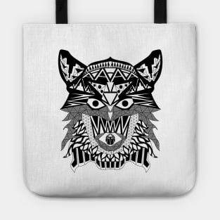 the lone wolf pattern ecopop in reggae indie bandana Tote