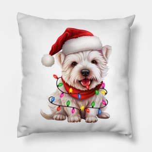 Christmas West Highland White Terrier Pillow