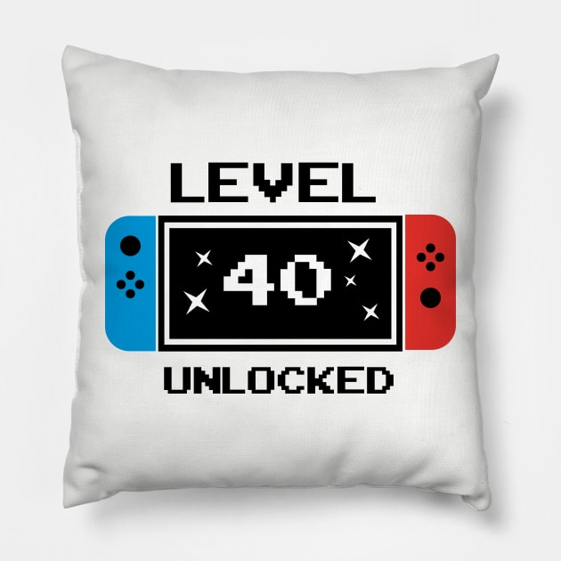 Level 40 unlocked Pillow by Litho