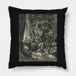 Don Quixote in his study by Gustave Dore Pillow