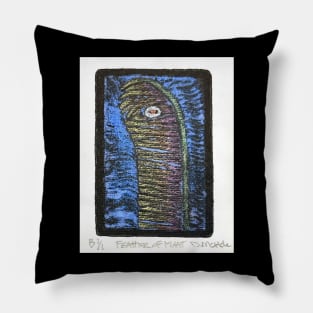 Feather of Maat - Blue Pillow
