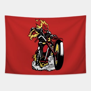 Red Skull Rider Tapestry