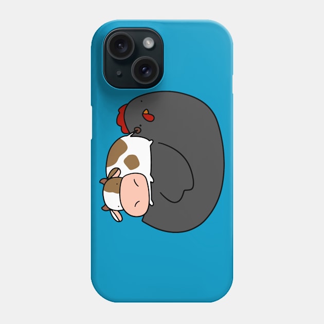 Little Cow and Black Chicken Phone Case by saradaboru