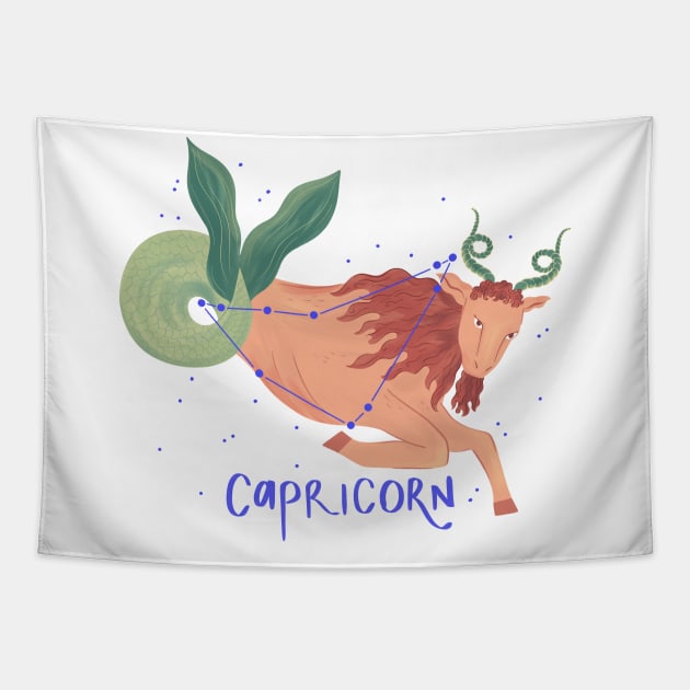 Capricorn Tapestry by Mazu Studio