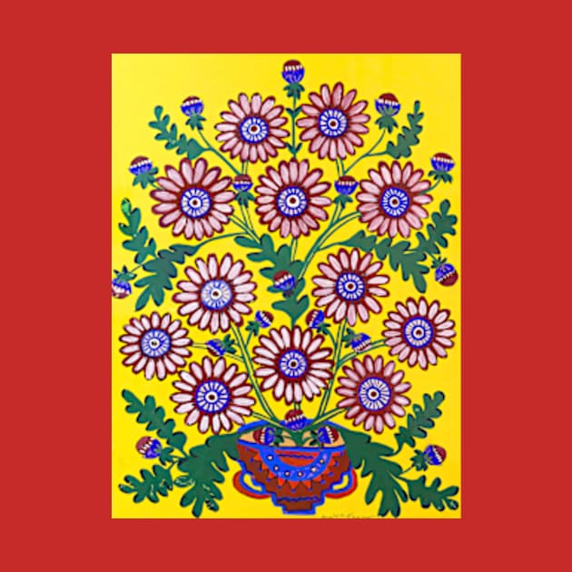 Maria Prymachenko, Flowers for Peace, Ukrainian Folk Art, Naïve Art by ZiggyPrint